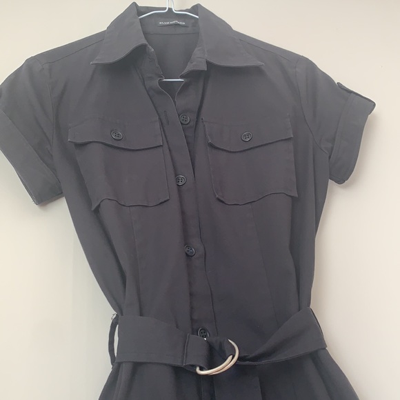 Club Monaco Navy Blue Button Up Dress - Picture 4 of 7